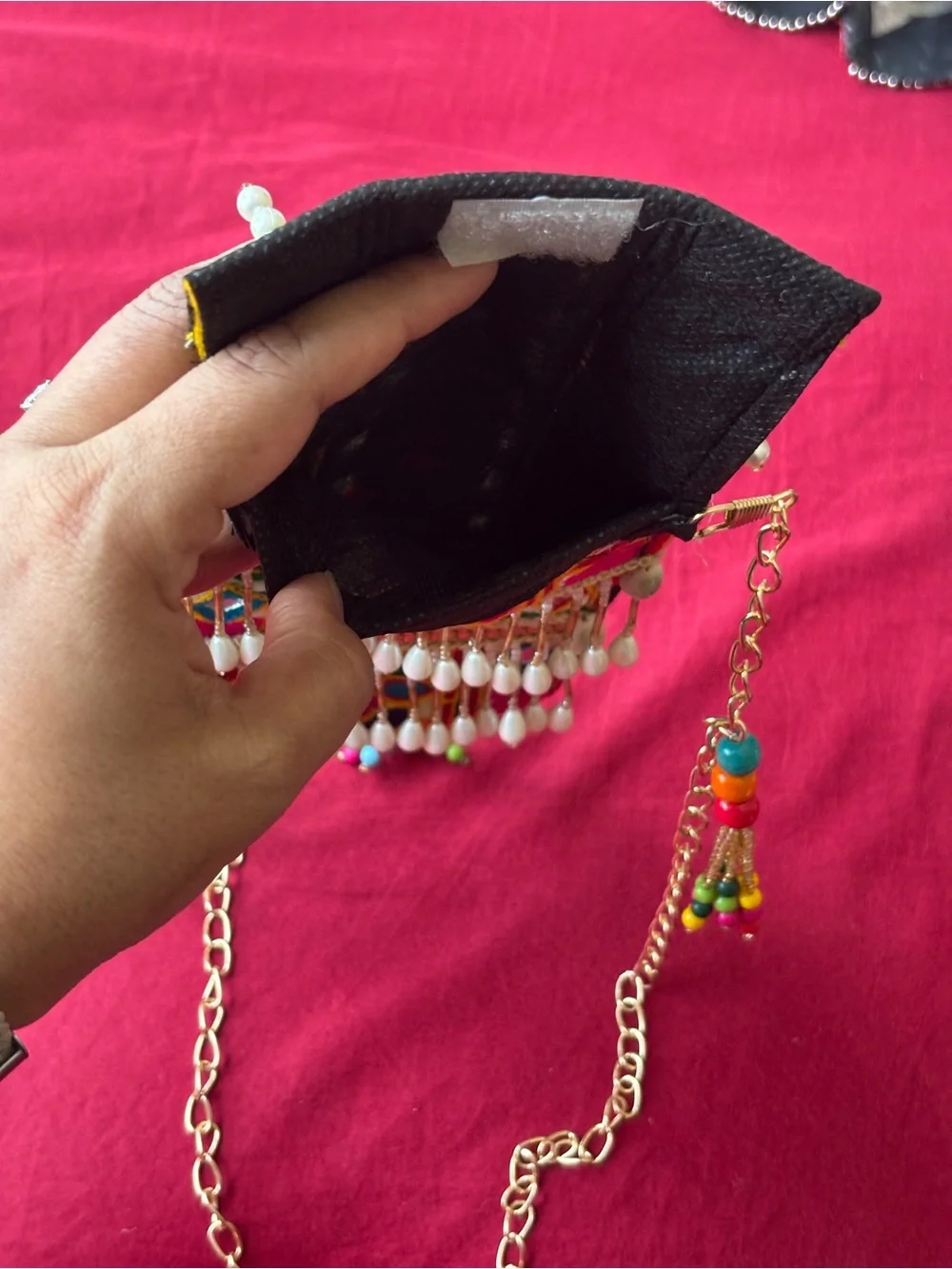 Gujarati Embroidered Phone Pouch Crossbody Bag Navratri